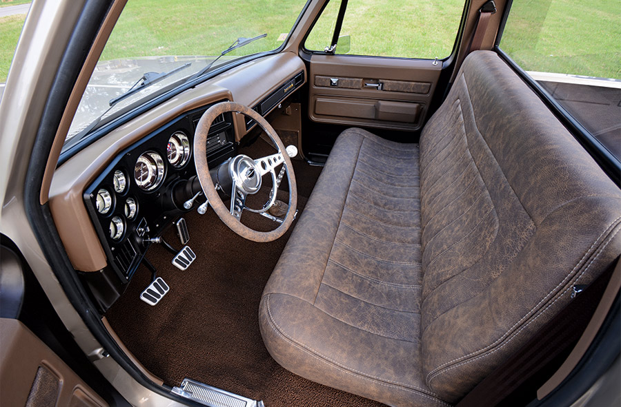 '77 Chevrolet C10 pickup truck interior