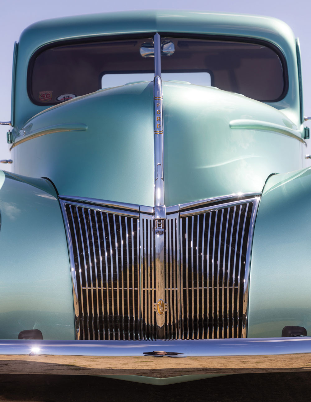 grill of a ’40 Ford Pickup