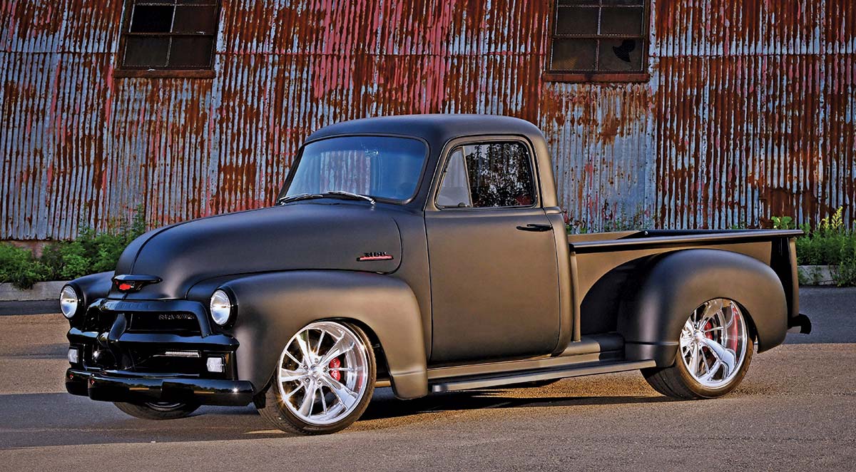 3/4 view of a '54 Chevy 3100