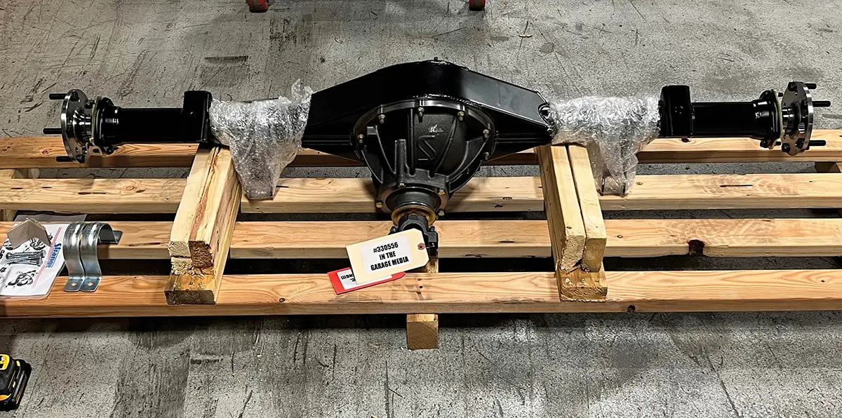 It may not fit in your mailbox but Strange Engineering will ship an all-new 9-inch Ford rearend to your door. Ours came with optional black powdercoating.