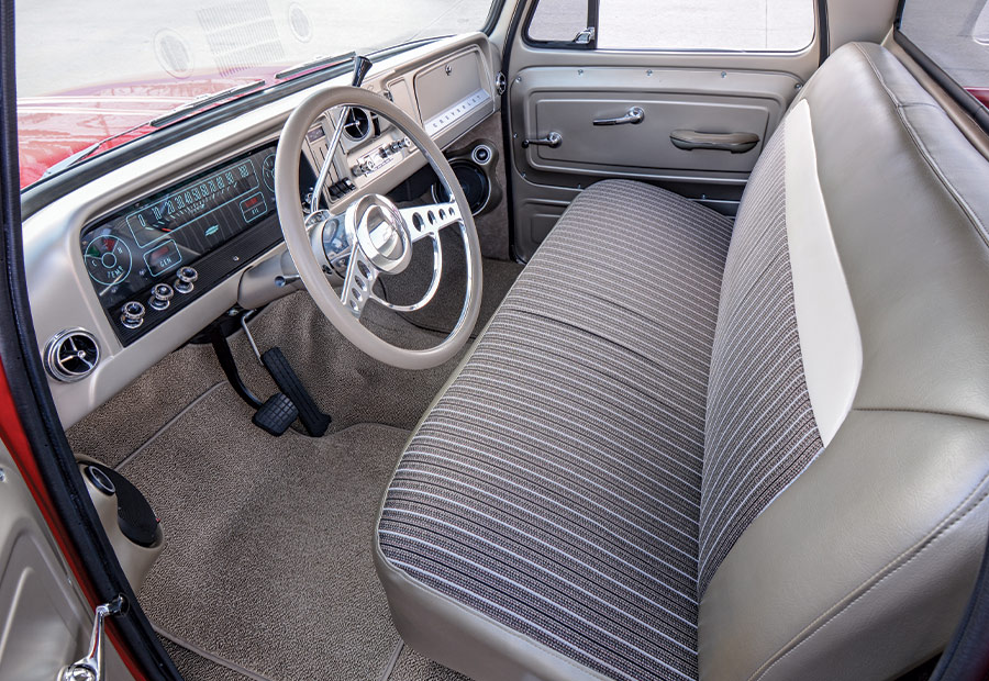 '66 Chevy C10 interior view