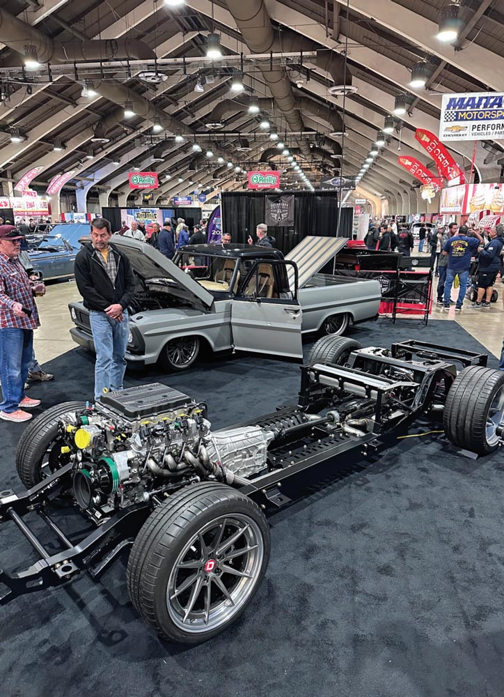 quarter view of a rolling chassis on the GNRS convention floor