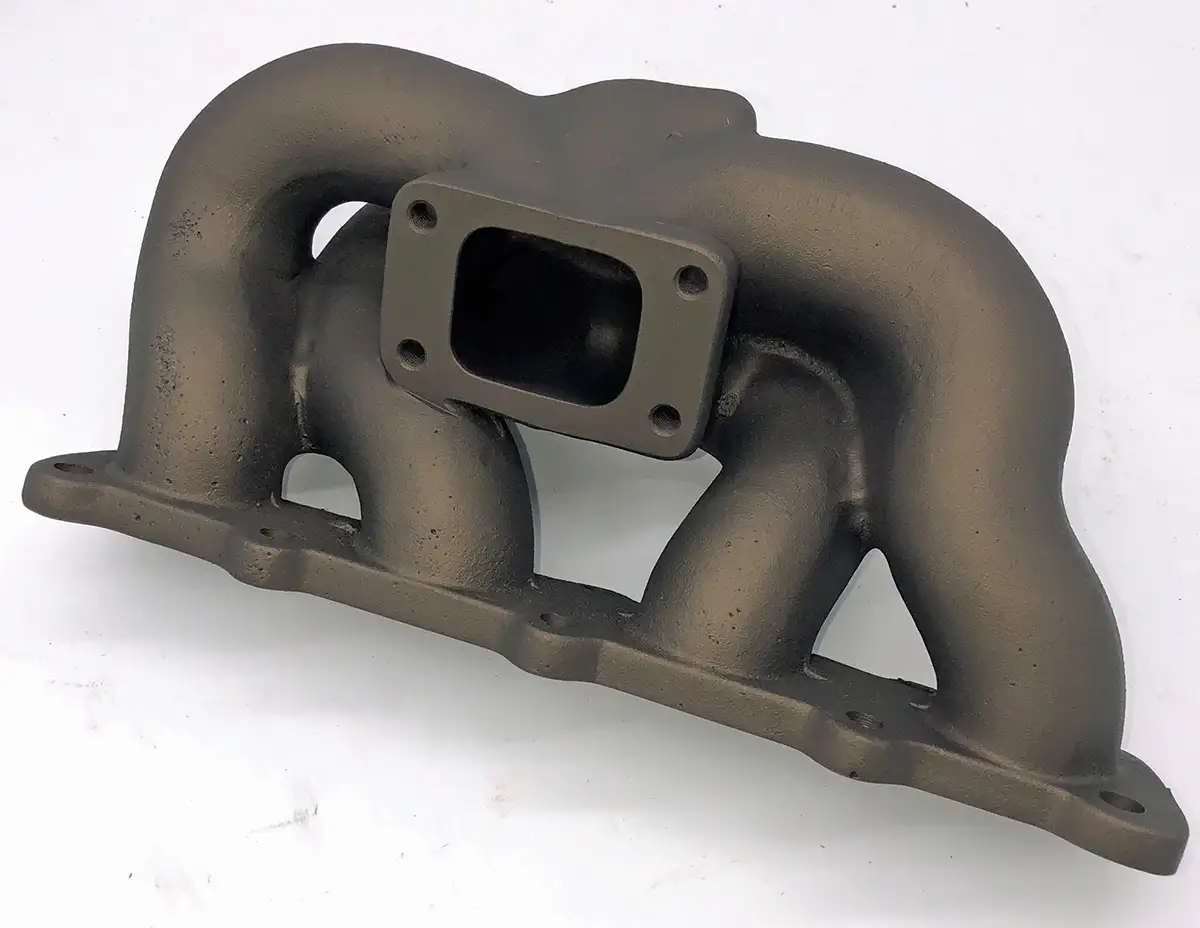 Here the manifold is coated, giving it a nice-looking, durable finish, while reducing underhood heat and increasing performance.