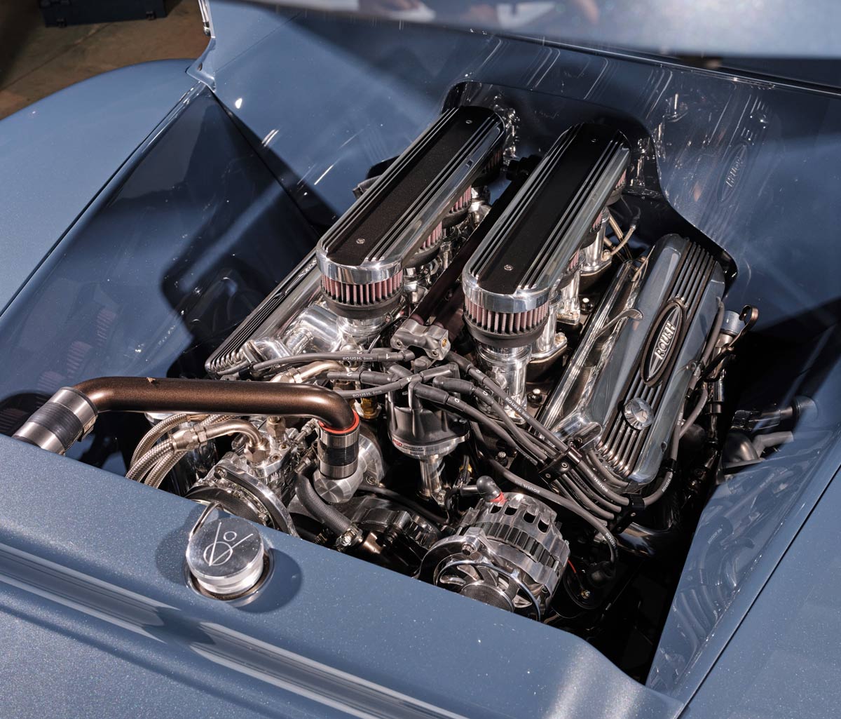 engine in a ’50 Ford F-1