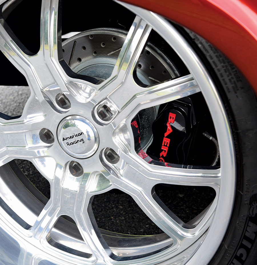 closeup of wheel of '53 Ford F-100