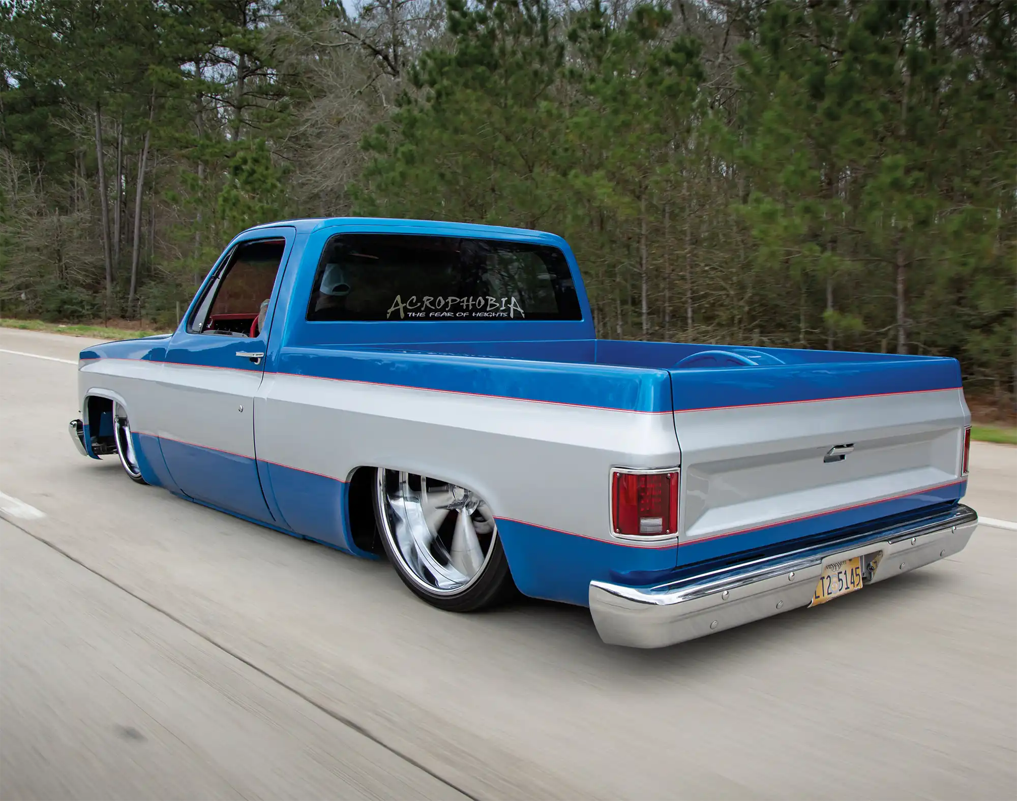 rear exterior view of '82 Chevy pickup