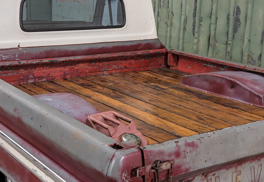view of '65 C10 truck bed