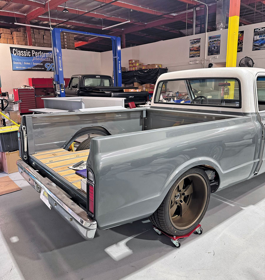rear of silver pickup truck