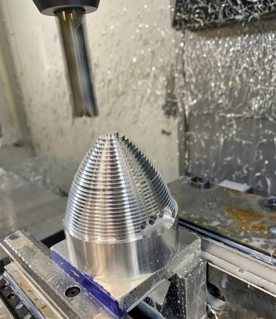 taillight housing being cut on a 3D printer
