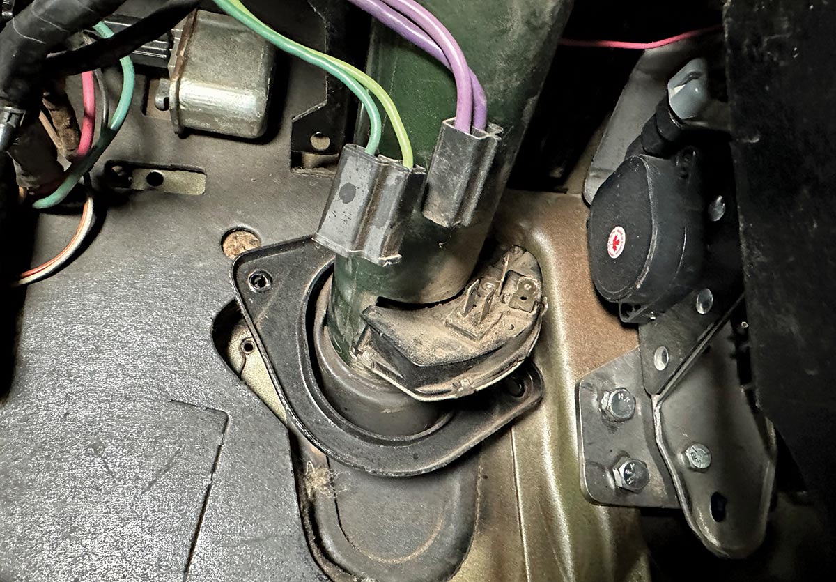 Steering column boot installation in a 1967-1972 Chevrolet C10