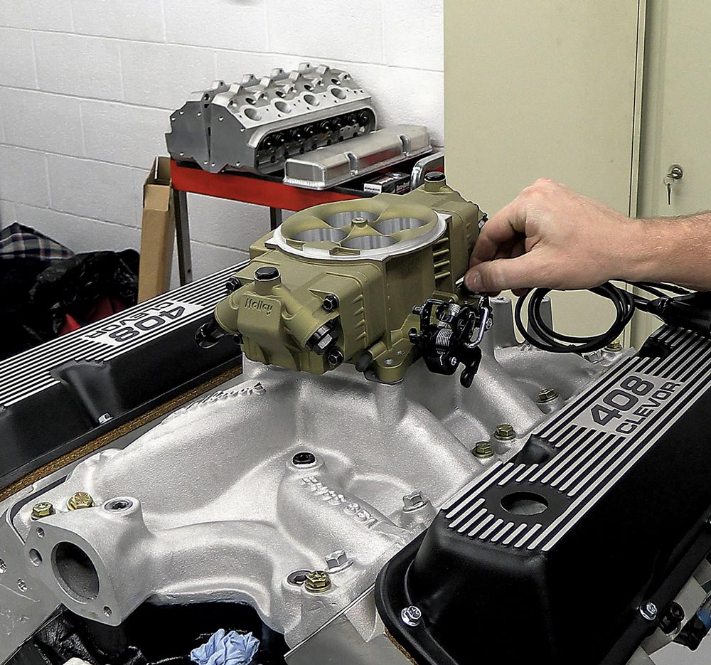 Installing a Holley carburetor on a 408 Clevor engine with Trick Flow valve covers