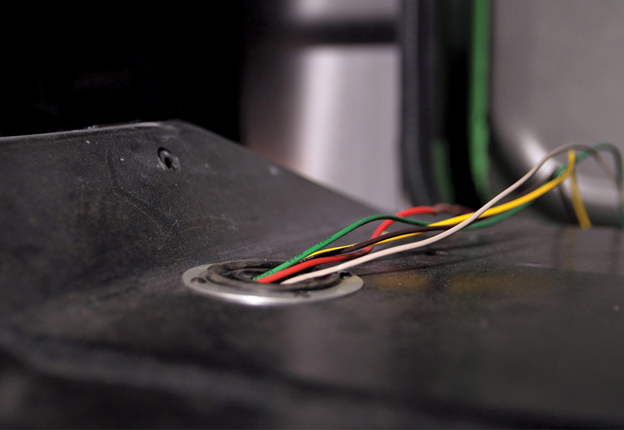 Wiring through floorbed in 1968 Chevy C10