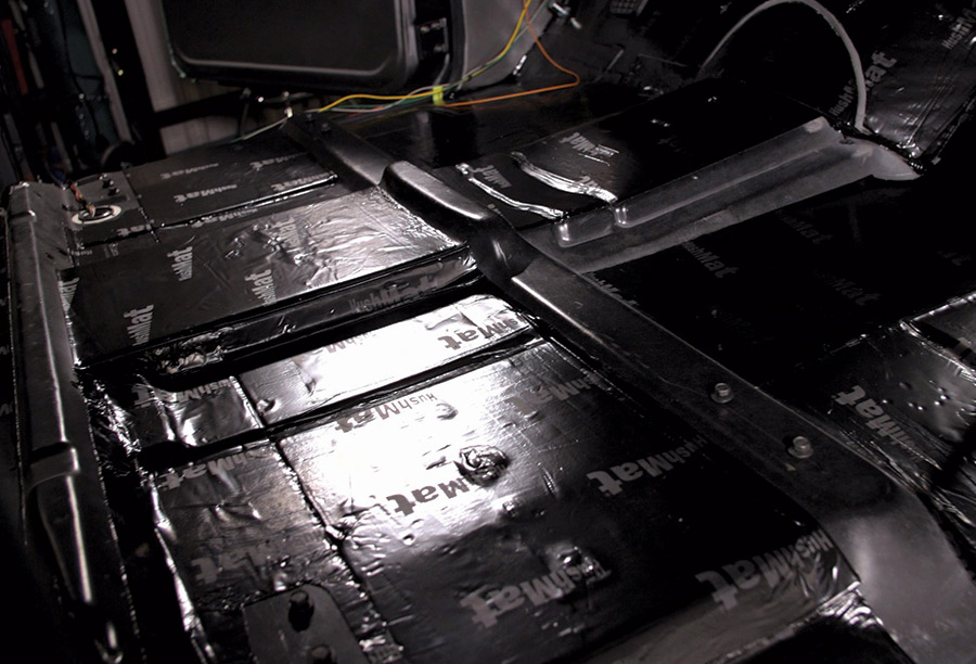 Sound Dampening Liner placed on floor of 1968 C10