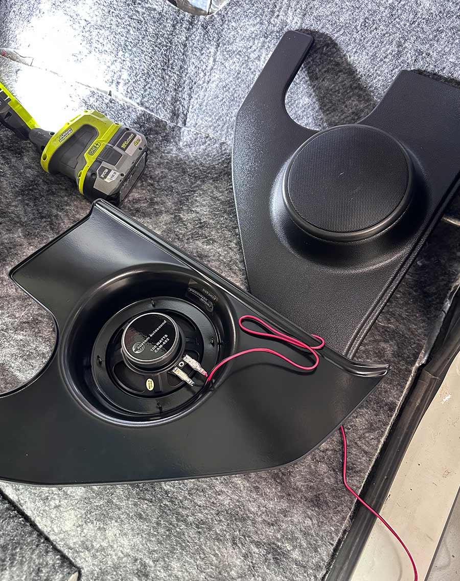 The direct-fit 1967-1972 C10 kick panels come pre-assembled and ready to install