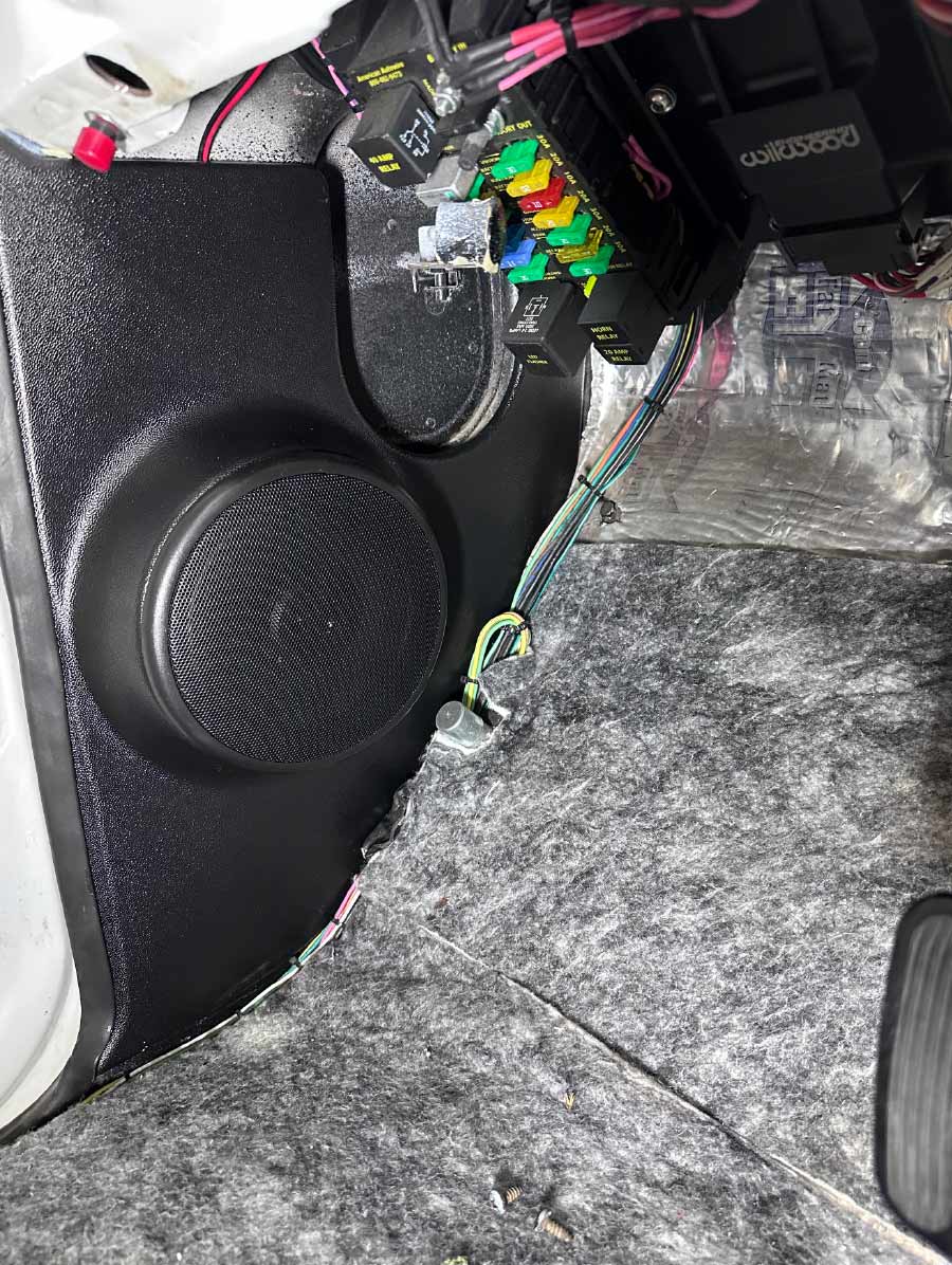 Finished in textured ABS plastic, the kick panels can be run as-is