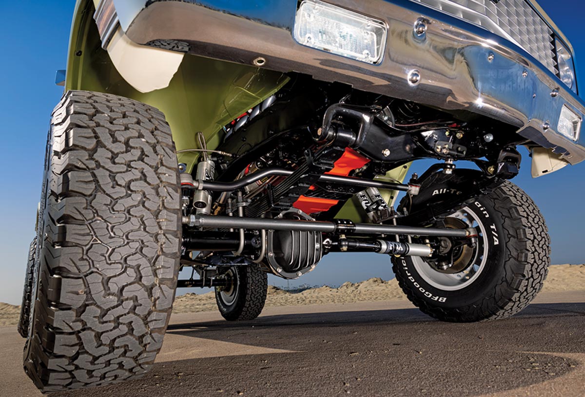 BFGoodrich All-Terrain TA tire on K5 Blazer, close-up, beach background