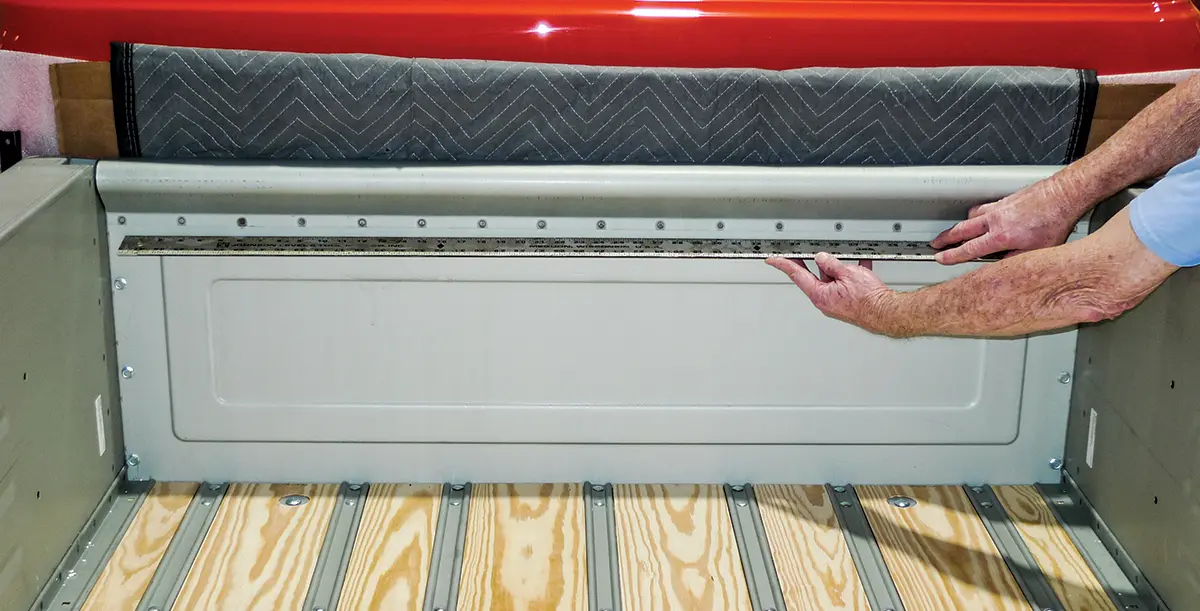 Aligning the upper bed panel with precise measurements