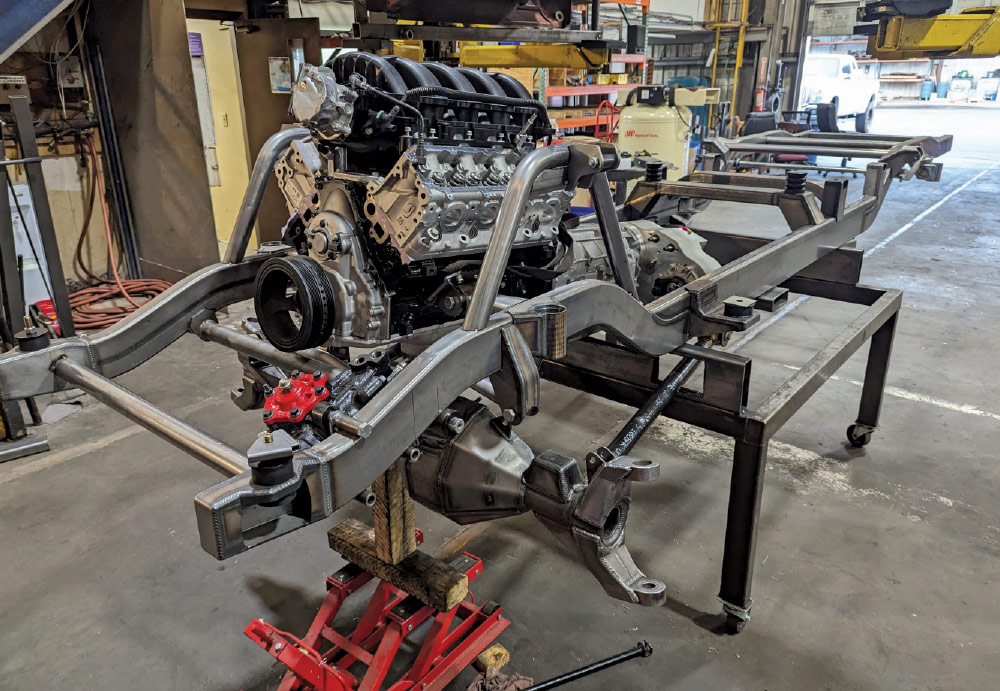 1979 GMC K2500’s custom chassis build with an LS engine and upgraded off-road suspension