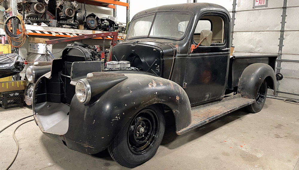1946 Chevy in the process of restoration