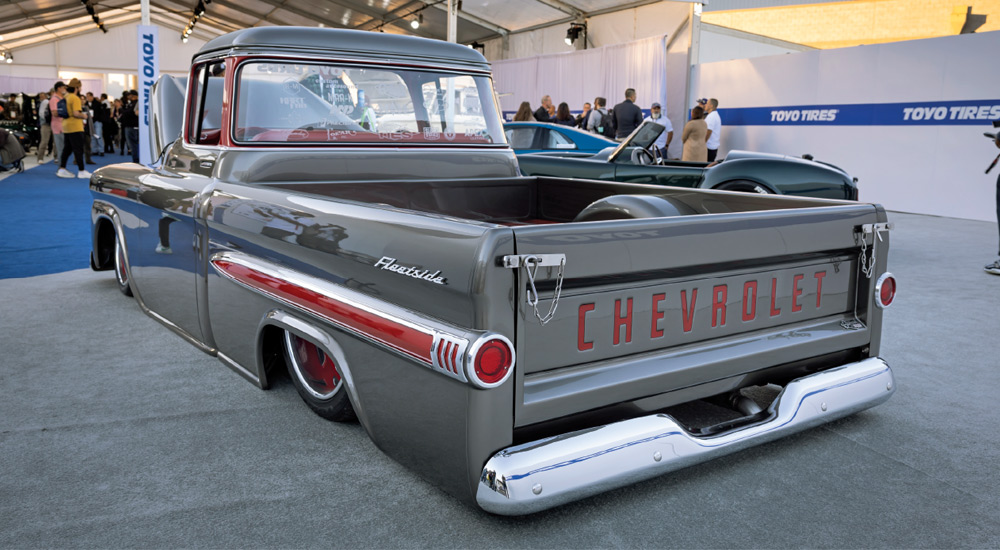 1959 Chevrolet Apache Fleetside gray custom SEMA 2024