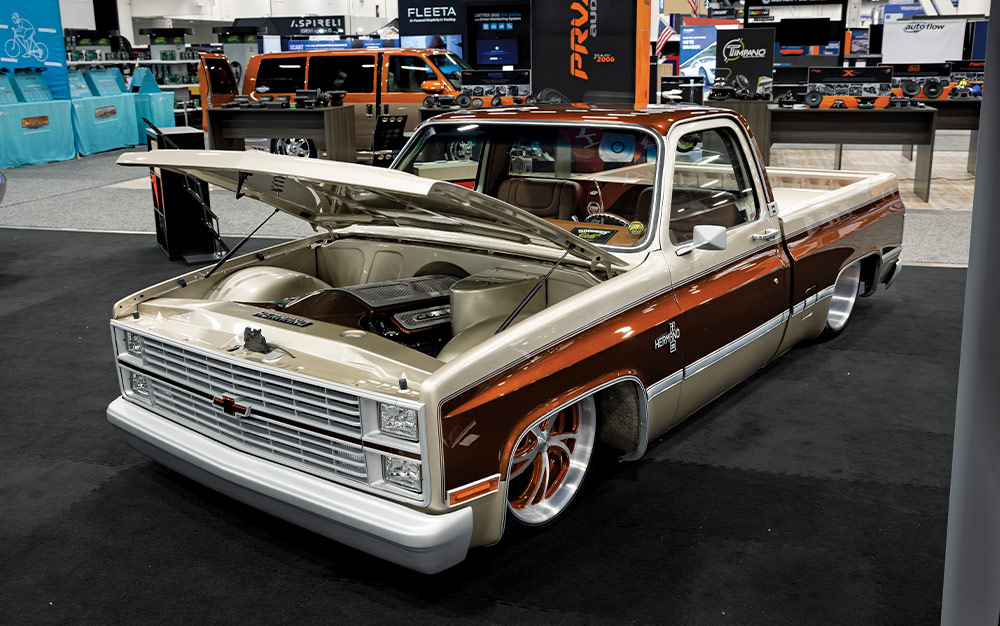 1984 Chevrolet C10 tan brown custom slammed SEMA 2024