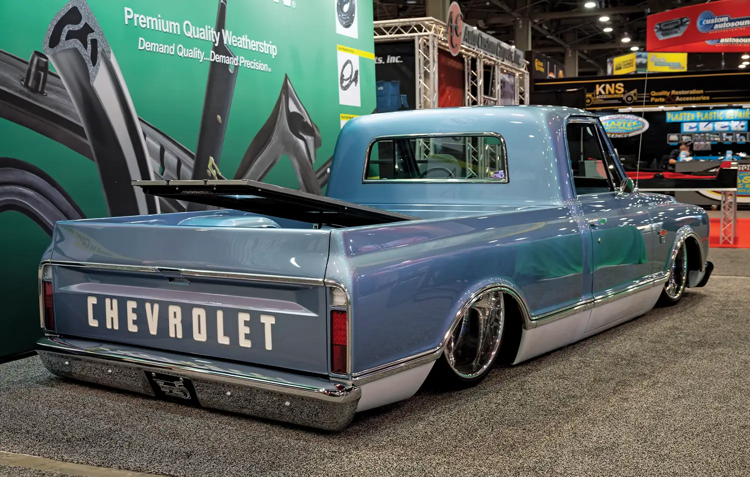 1967 Chevrolet C10 blue slammed truck SEMA 2024