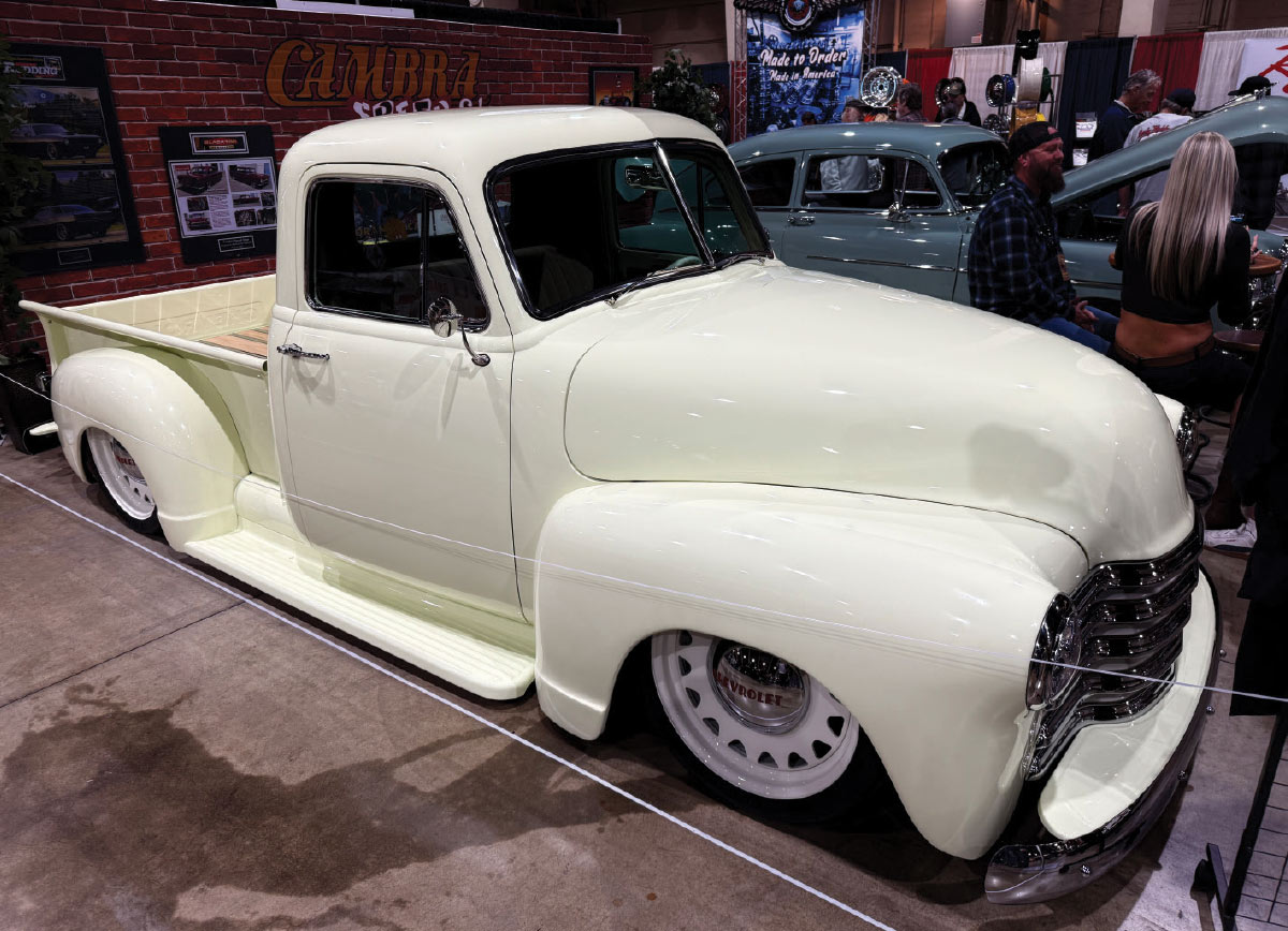 side view of white truck