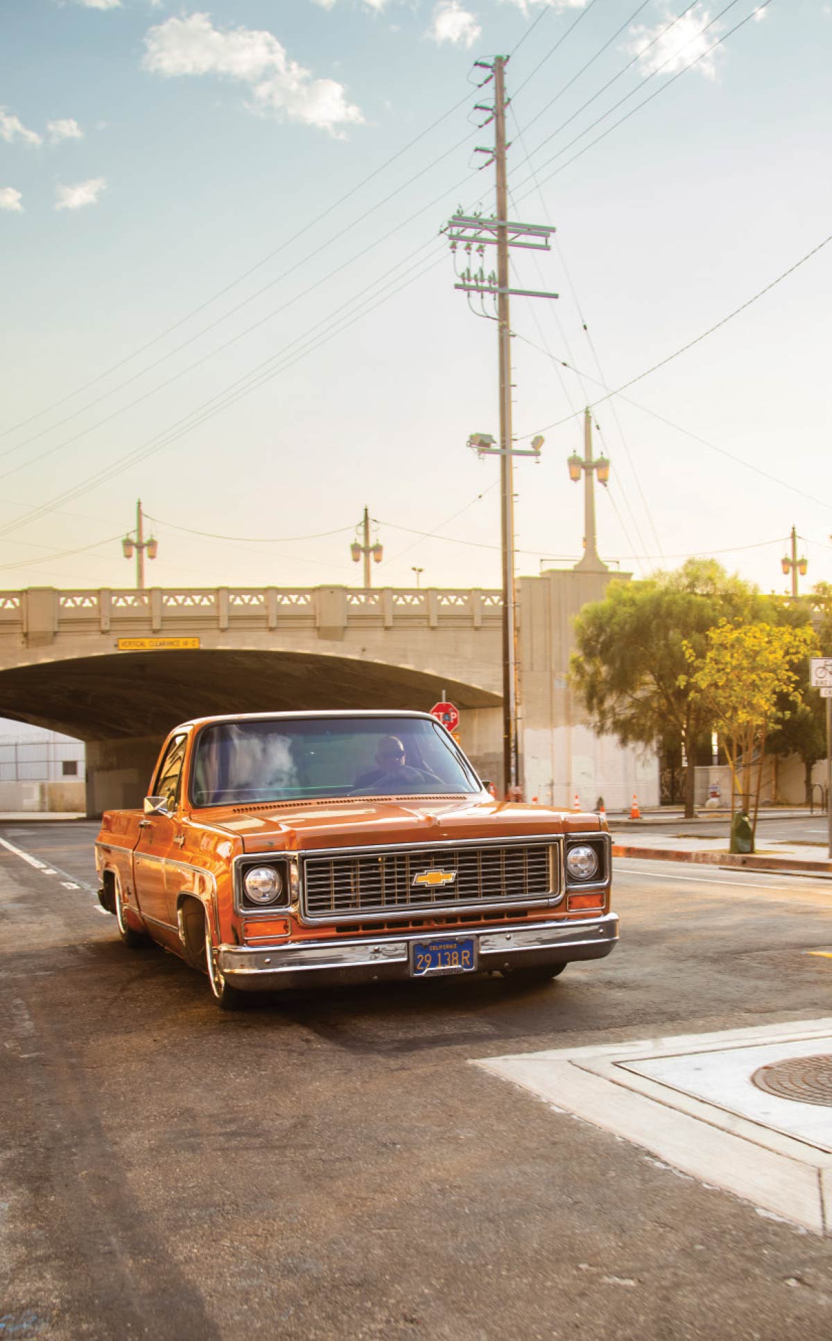 1973 Chevy C10 slammed on chrome wheels lowrider stance