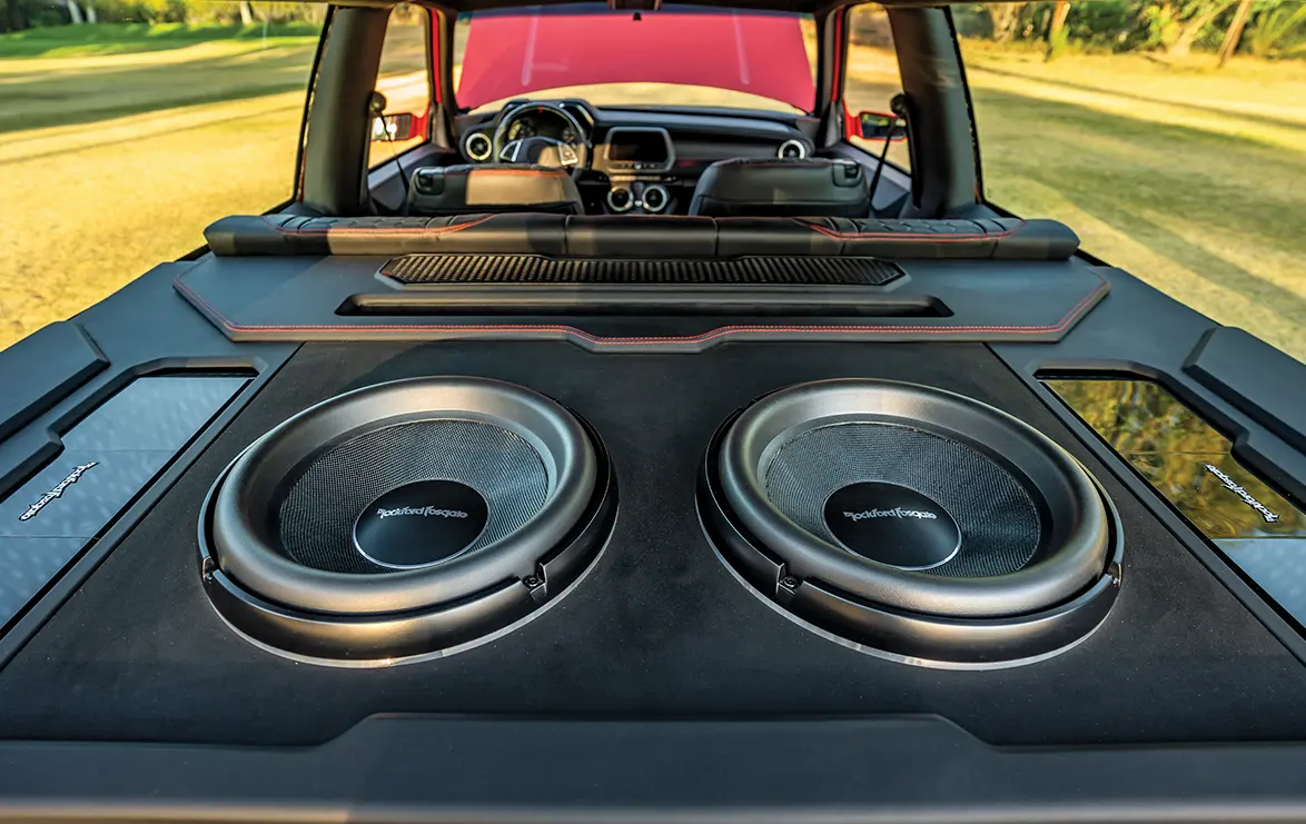 1996 Chevrolet Tahoe with Rockford Fosgate subwoofer system and custom audio