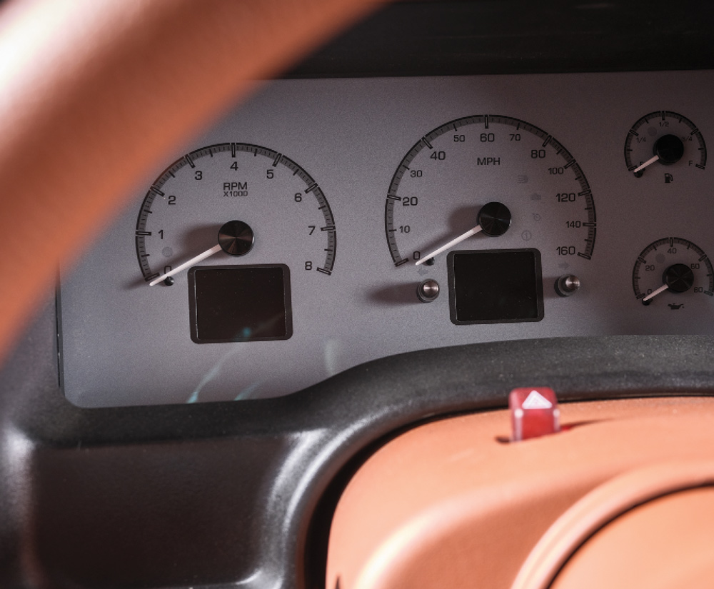 1996 Chevy C1500 digital gauge cluster and billet accents for a refined interior upgrade