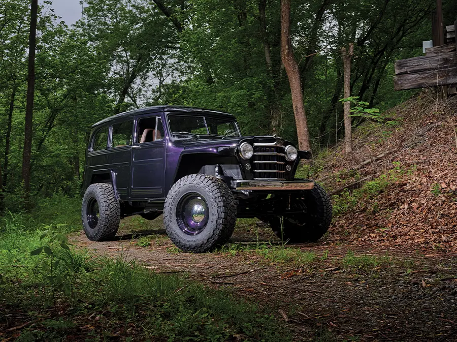 1950 Willys Jeep off-road restomod Toyo tires modern headlights