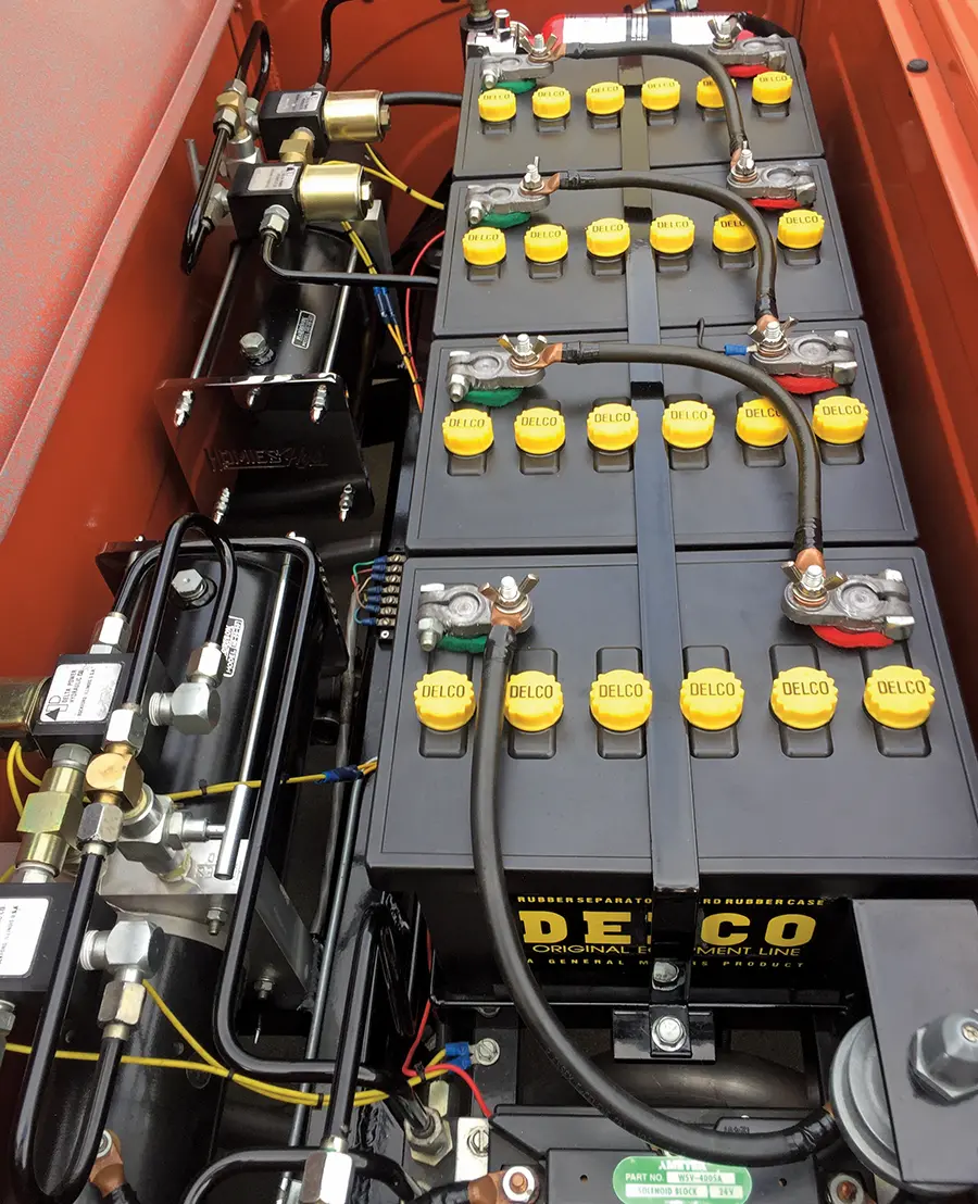 1954 Chevy 3100 Delco battery setup hydraulic system custom bed electronics retro restoration