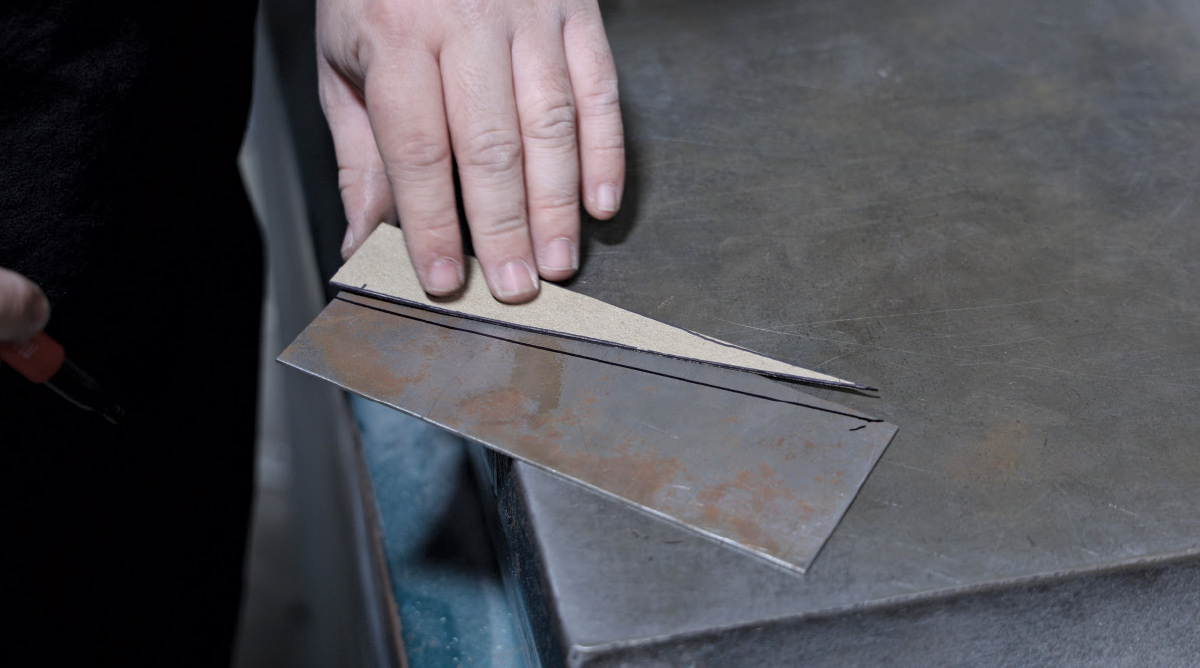 custom dash filler panel traced to steel from c10 template