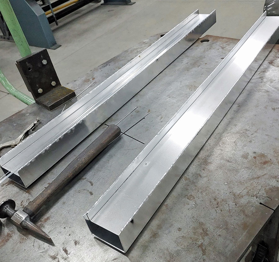 1938 Divco custom rectangular aluminum tubing fabrication detail