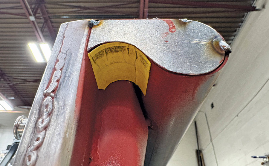 chevy c10 stake pocket inside view endcap primer edge fit