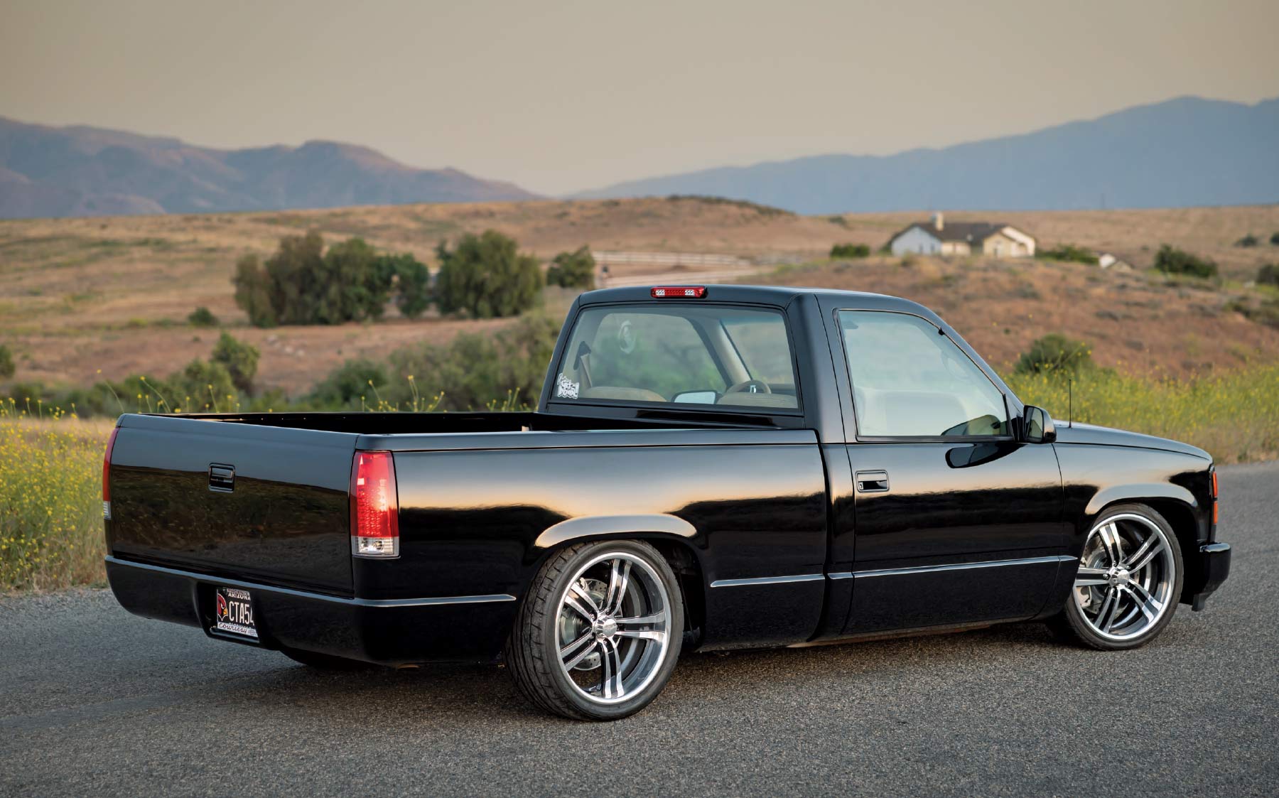 1996 gmc obs rear side view shaved tailgate clean roll pan LED taillights