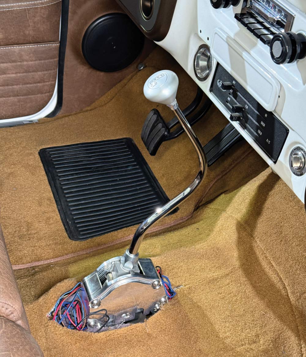 lokar shifter rough cut carpet install pre-trim and test fit