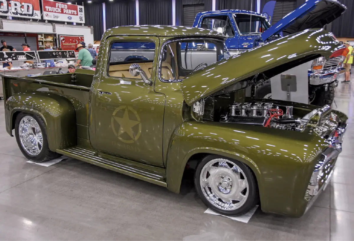 1964 ford f100 patina truck b&c bus lines coyote swap lowered stance