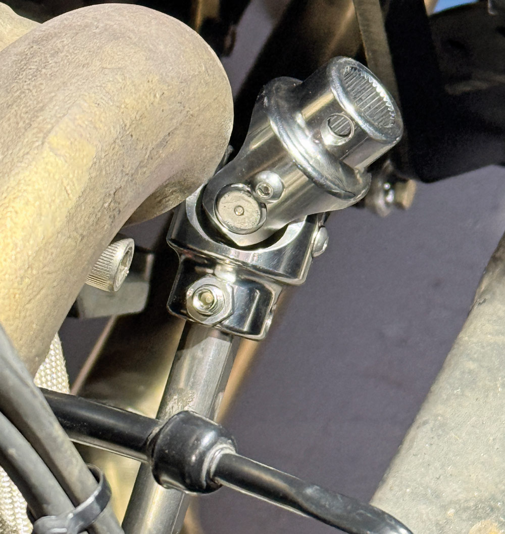 1948 Chevy truck Borgeson stainless u-joint steering shaft upgrade install