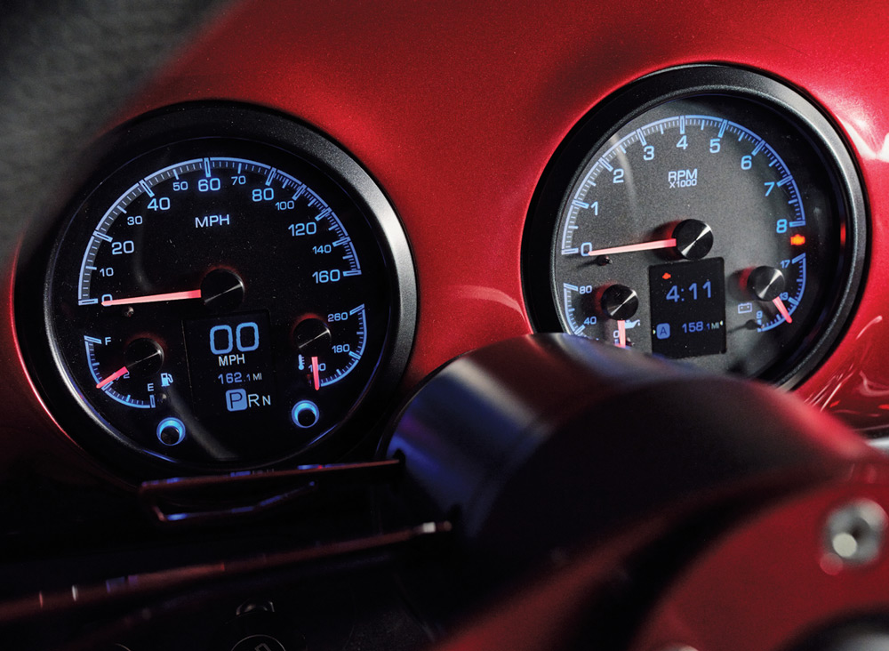 1953 chevy 3100 dakota digital gauges blue backlight custom cluster display