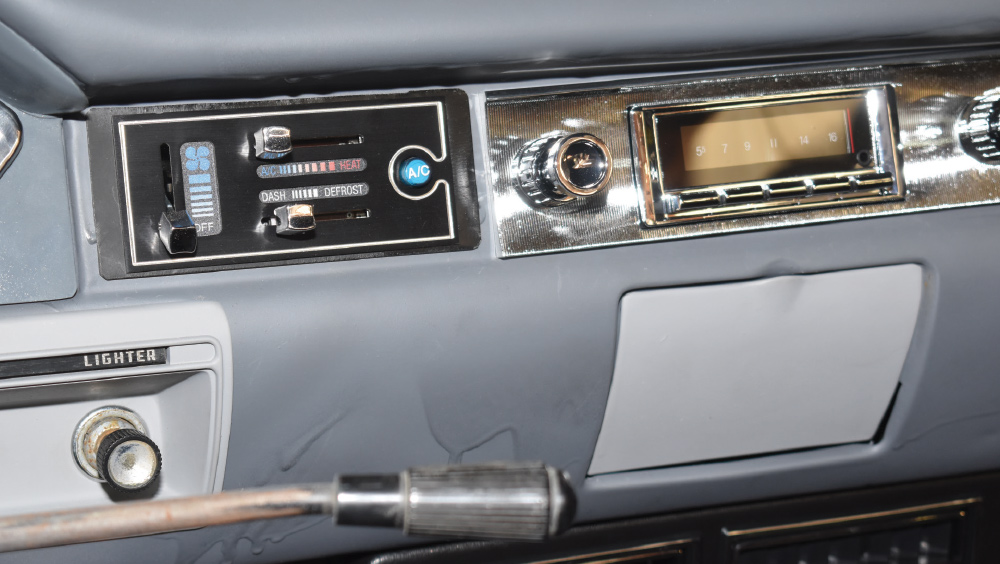 1951 Chevy AC control panel installed dash vintage air underdash system retrofit