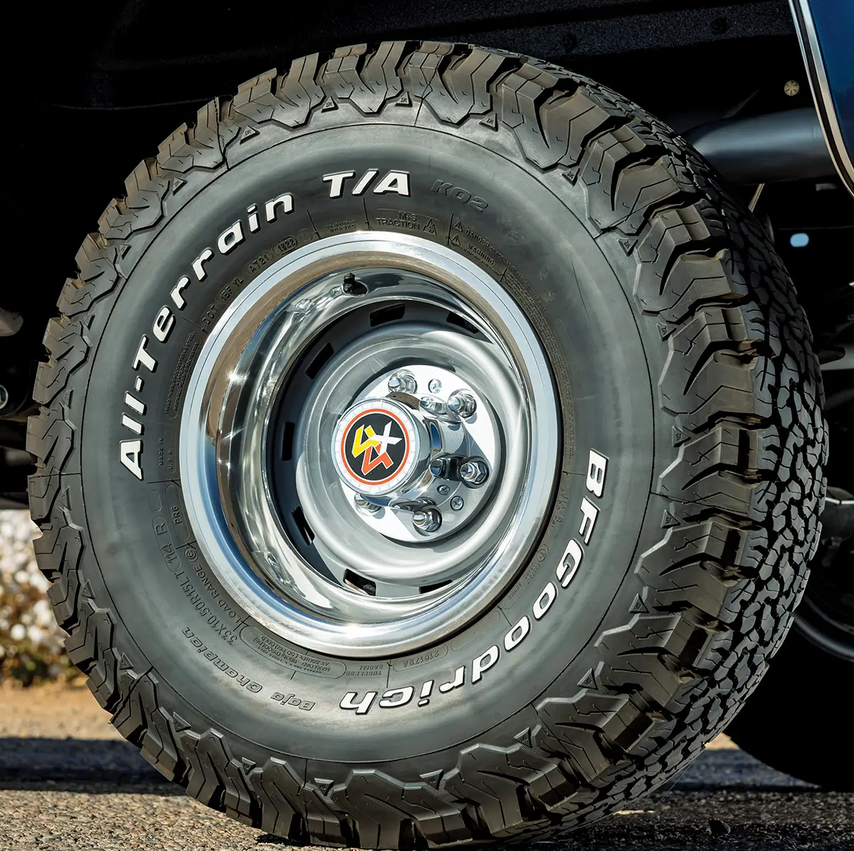 1981 GMC K15 BFGoodrich All-Terrain TA KO2 tires chrome wheels
