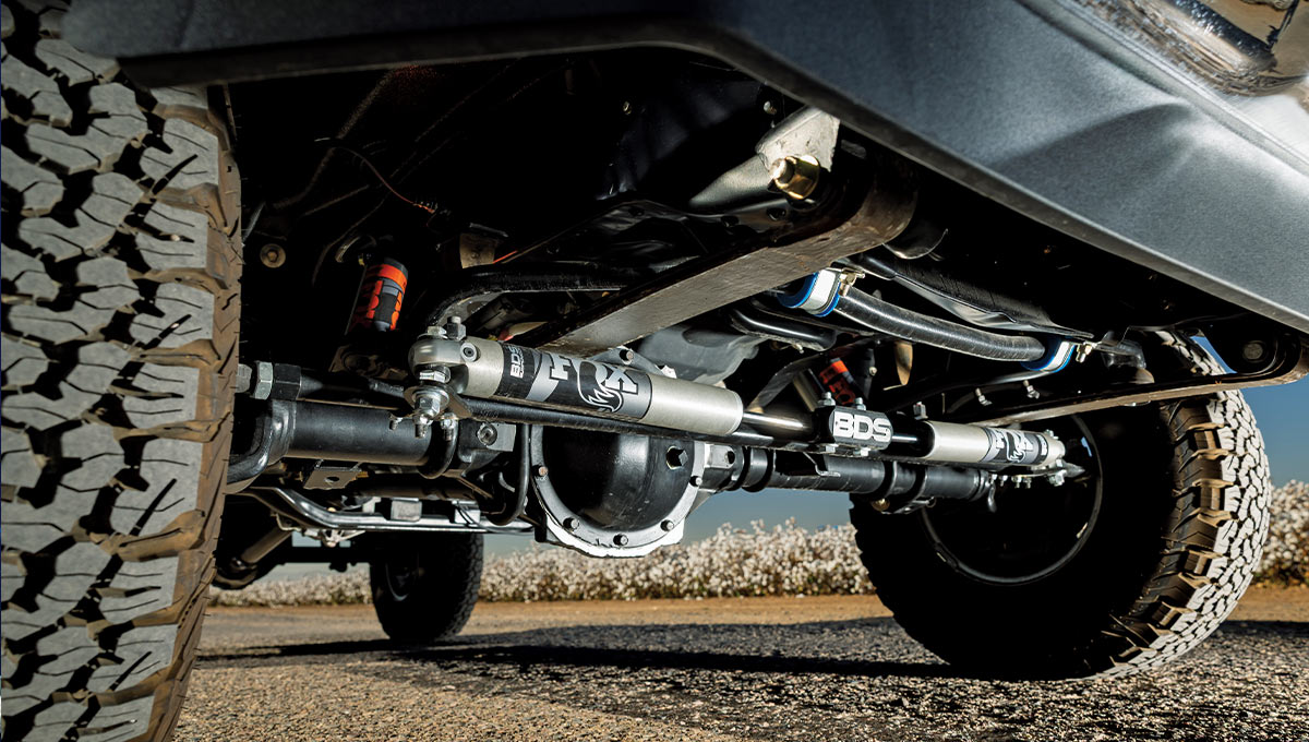 1981 GMC K15 BDS suspension Fox dual steering stabilizer