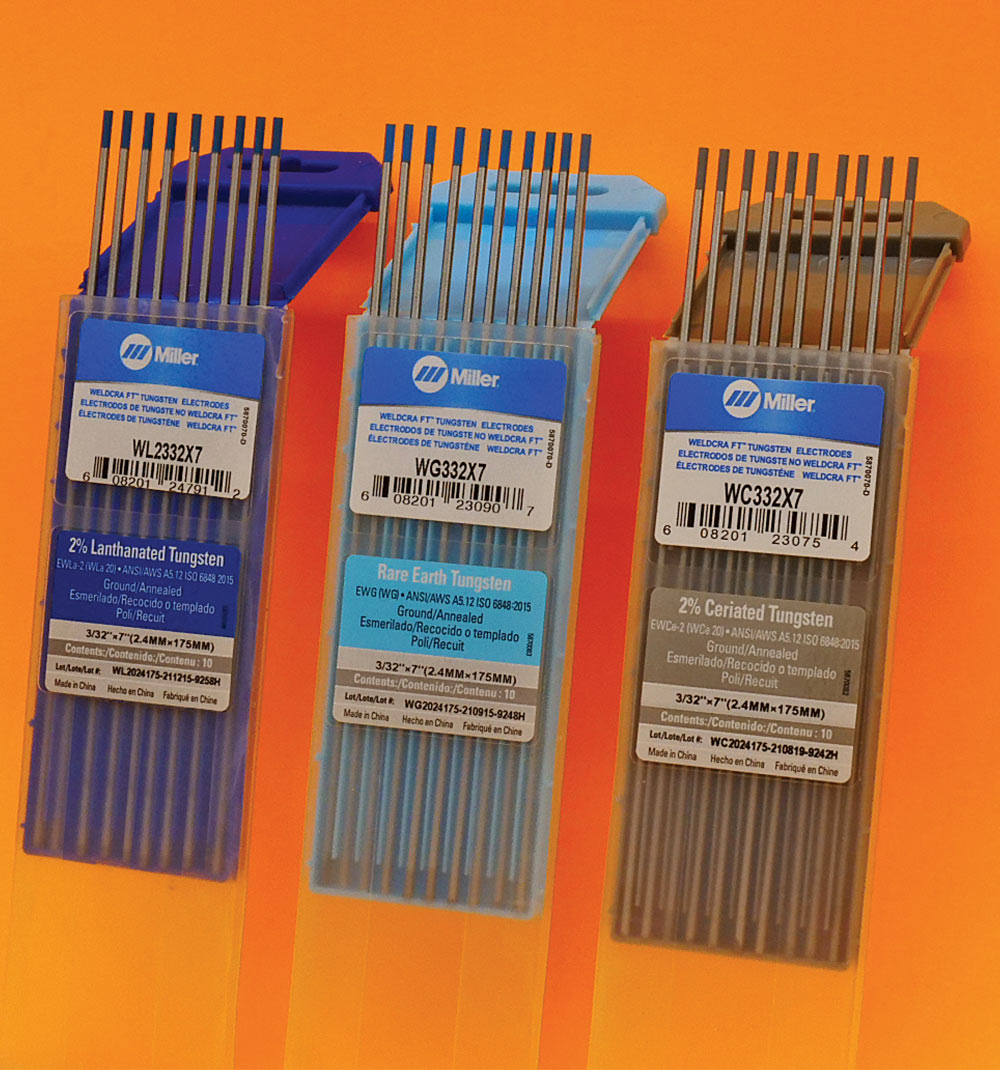 Miller tungsten packs WL3332X7, WG332X7, WC332X7, 332x7, labeled cases, barcodes visible