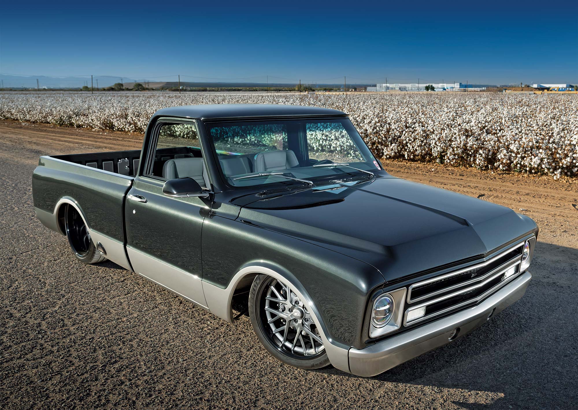 1968 Chevrolet C10 custom lowered front angle