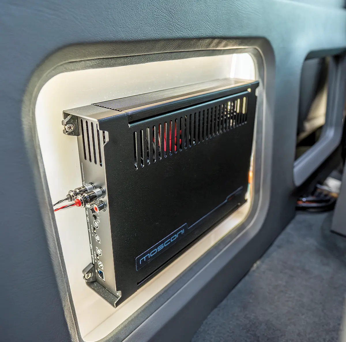 1993 Chevrolet C3500 Dually Mosconi amp custom audio rear cabin