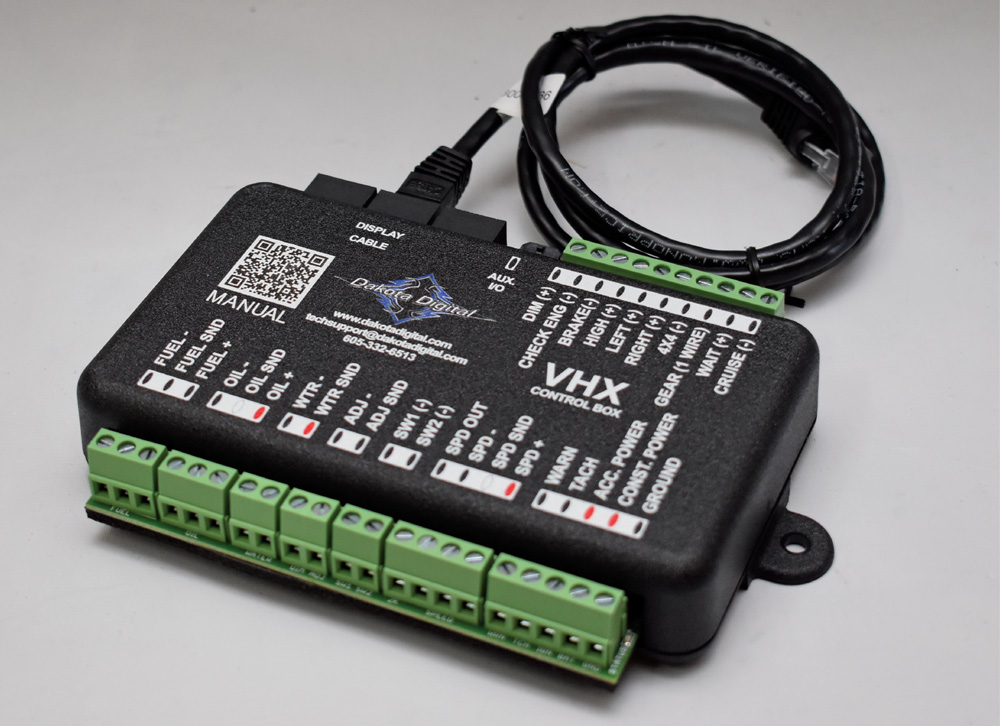 Dakota Digital VHX control box ready for integration with American Autowire system