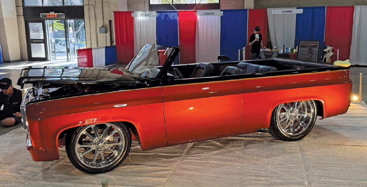1980 Chevrolet C10 Convertible candy orange slammed show truck billet wheels