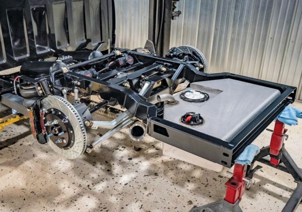 1990 Chevy C1500 OBS rear suspension fuel tank chassis mockup bagged