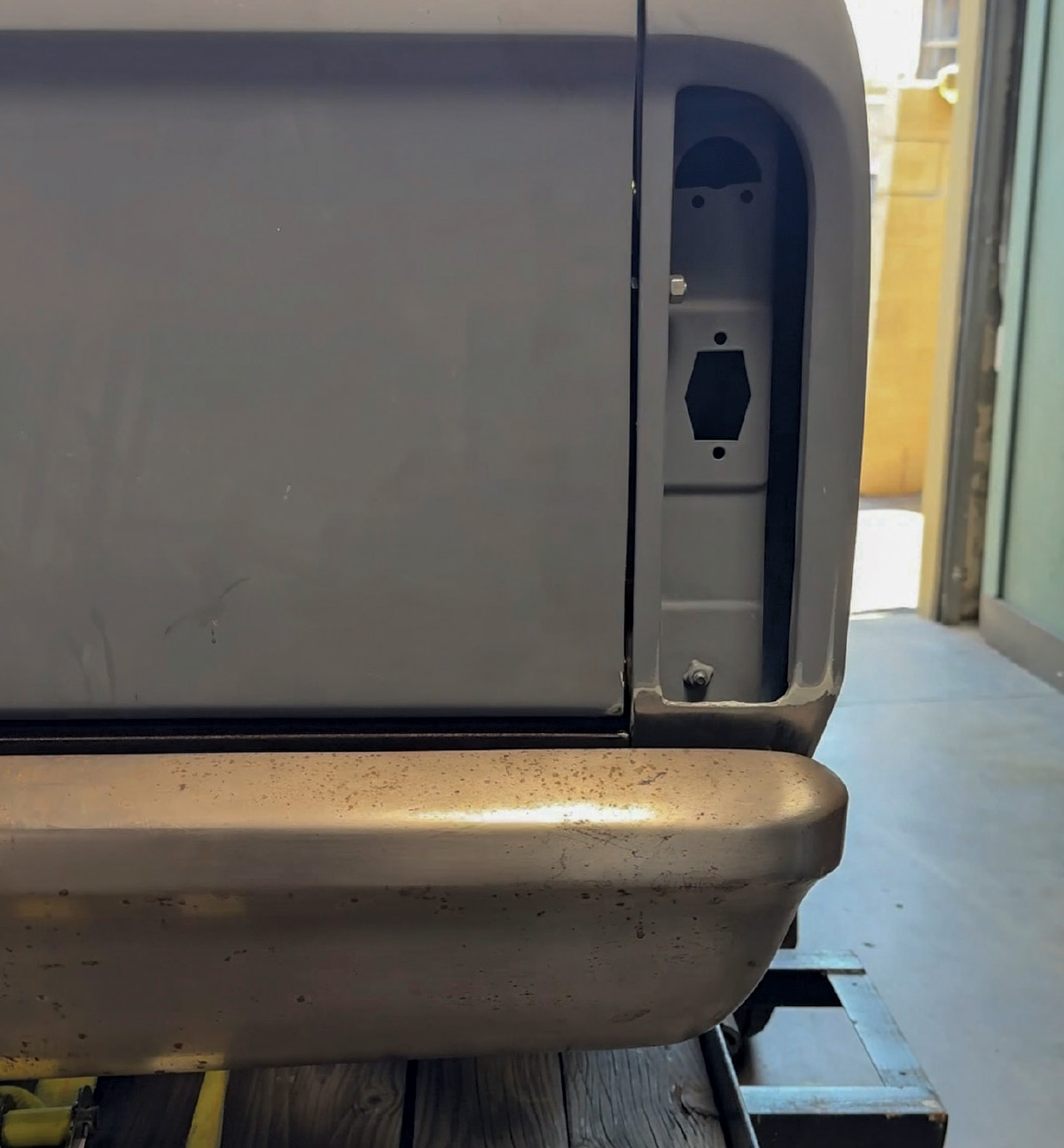 1967 c10 tailgate alignment shaved light housing bodywork